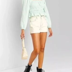 Women's Cream Shorts